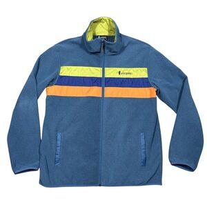 Cotopaxi Teca Fleece Full-Zip Jacket Men's Large Chest Stripe Recycled Outdoor